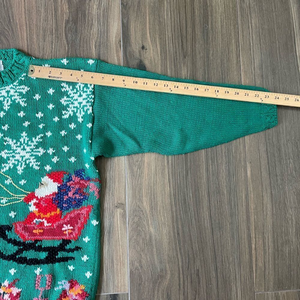 Crystal Kobe LTD Vintage Knit Womens Large cotton blend Christmas Sweater - Picture 7 of 10